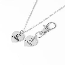 Load image into Gallery viewer, I Love My Owner Dog Necklace Keychain  Best Friends Pet Dog Tag