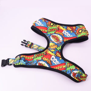 Cool dog vest harness, matching lead and poo bag.