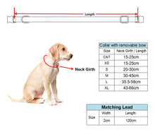 Load image into Gallery viewer, Plaid Dog collar pet cat dog shirt collar with bow tie&amp; checked dog bandana scarf