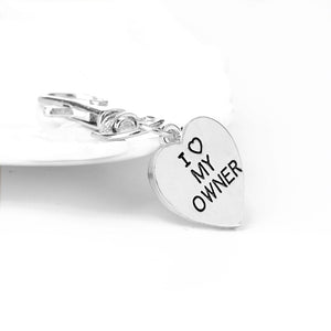 I Love My Owner Dog Necklace Keychain  Best Friends Pet Dog Tag