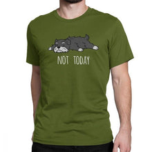 Load image into Gallery viewer, Funny Not Today Schnauzer Dog T Shirts Man&#39;s