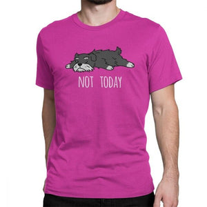 Funny Not Today Schnauzer Dog T Shirts Man's